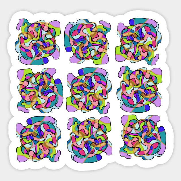 Neurogenic Art multiplied Sticker by Keatos